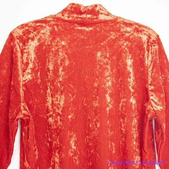 NEW Eloquii Crushed Velvet Mock Neck Top in red,‎ 18/20 - Picture 9 of 16